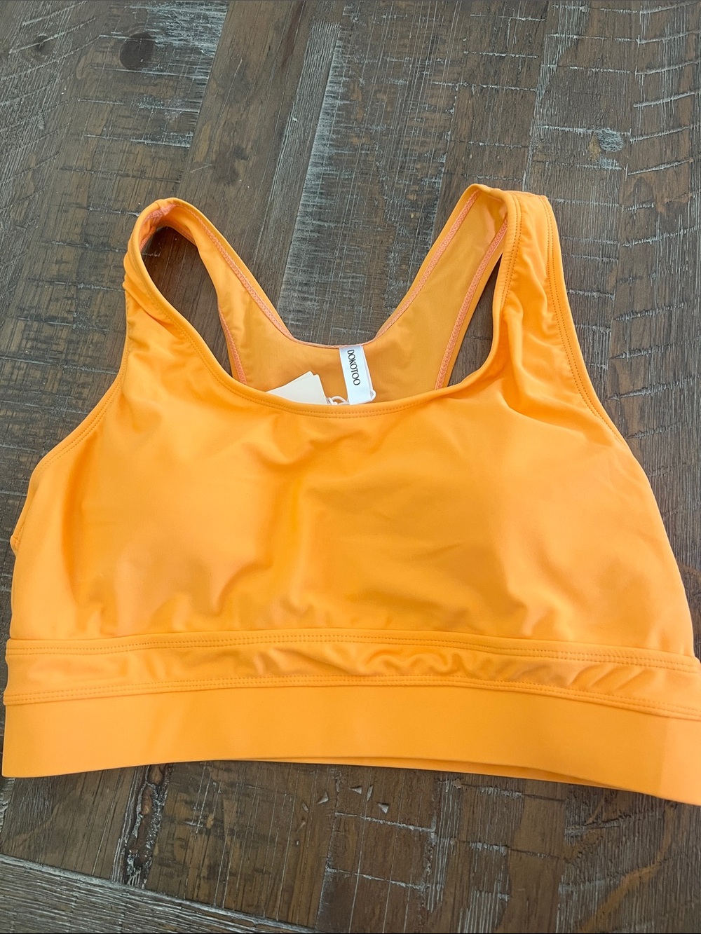 Women’s Orange Swim Sports Bra medium